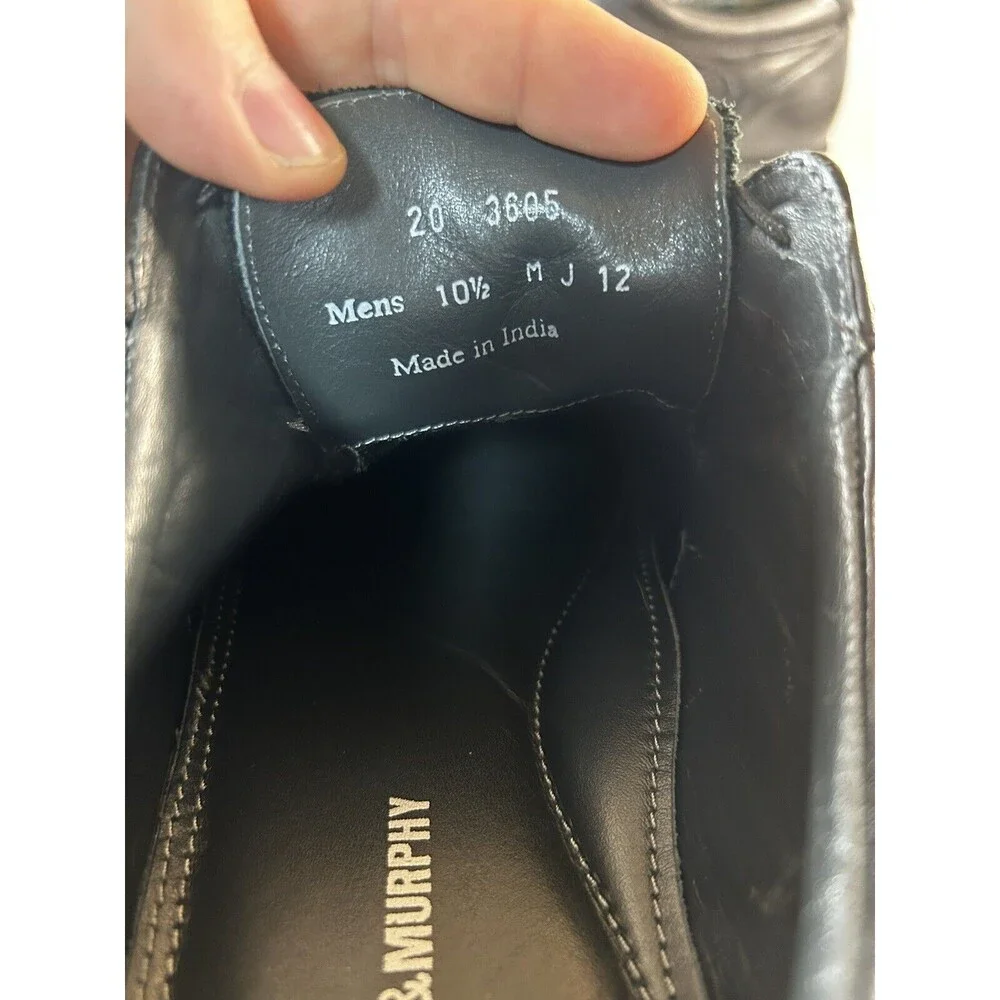 Johnston & Murphy 203605 Men's Shoes Size 10.5 M Black Leather Lace Up